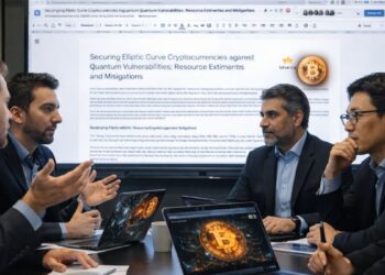 Personas discutiendo sobre Bitcoin y computación cuántica tras un informe de Google.