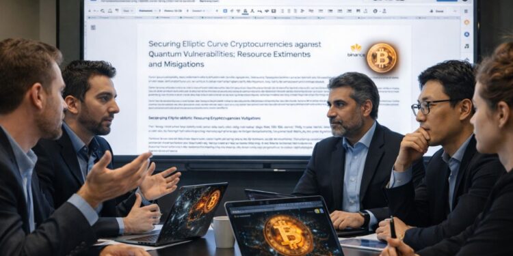 Personas discutiendo sobre Bitcoin y computación cuántica tras un informe de Google.