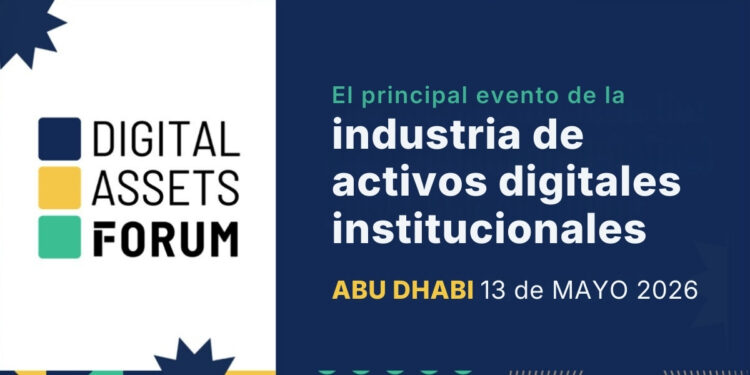 Digital Assets Forum, banner promocional del evento de activos digitales institucionales en Abu Dfabi el 13 de Mayo de 2026