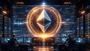 El staking de Ethereum es el mecanismo a través del que usuarios bloquean sus ETH para participar del consenso de la red. Fuente: Imagen generada con Grok.