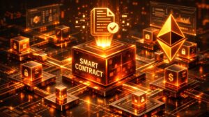 Una red de criptoactivos con contratos inteligentes.