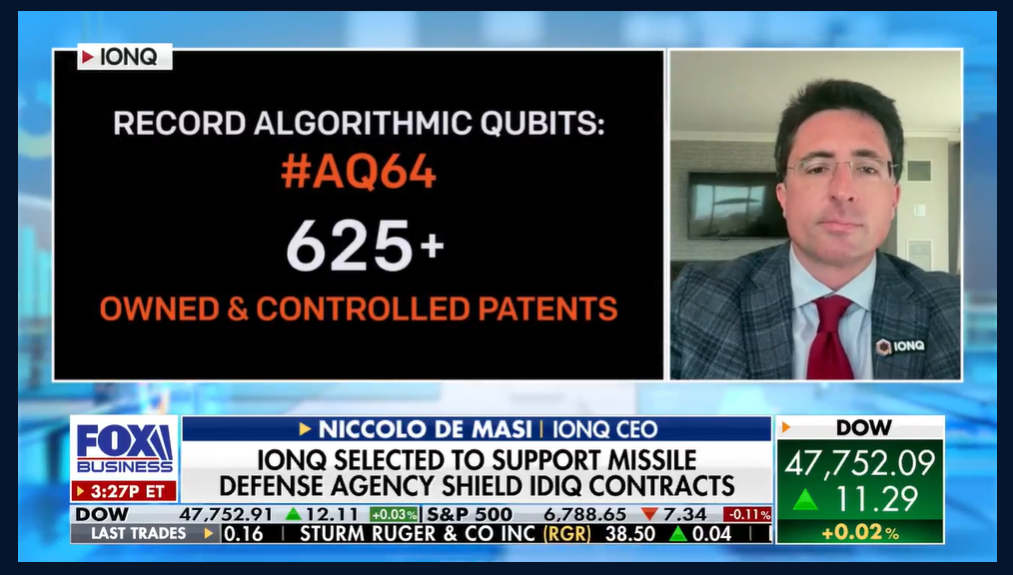 El CEO de la empresa IonQ en una entrevista con un medio de EE. UU.