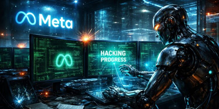 Un robot de IA tratando de hackear la seguridad de sistemas de la empresa Meta.