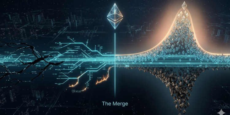 Desde febrero de 2025, ETH dejo de ser deflacionario. Fuente: Ultra Sound Money.