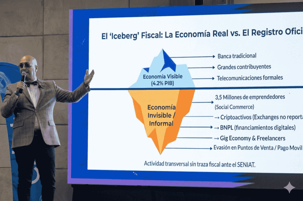 Richard Ujueta, de Cavecom, durante la Cumbre Crypto Global celebrada en Margarita, Venezuela.