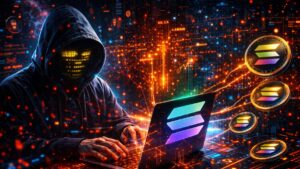 Un hacker operando para atacar una plataforma de la red Solana.