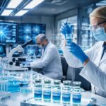 Cientificos trabajando en un laboratorio.