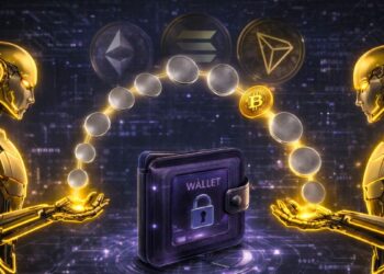 Robots de IA operando entre sí a través de una wallet de criptomonedas.