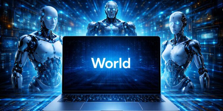 World es el proyecto que anteriormente era conocido como Worldcoin. Fuente: Imagen generada con Grok.