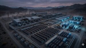 Representaciรณn de empresa de minerรญa en decadencia y la construcciรณn de un nuevo centro de datos.