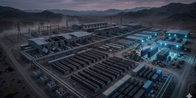 Representación de empresa de minería en decadencia y la construcción de un nuevo centro de datos.