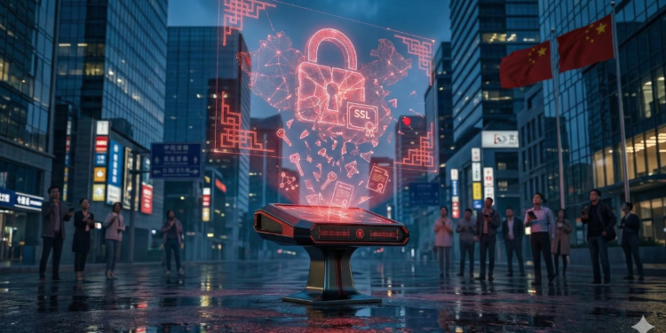 imagen de la calle de una ciudad con una figura etérea que simboliza un agente IA