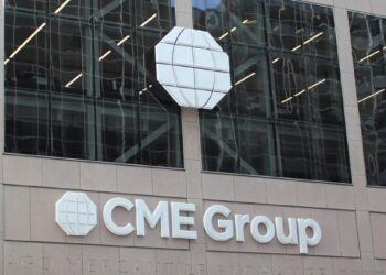 Fotografía de la fachada del CME Group, en Chicago.