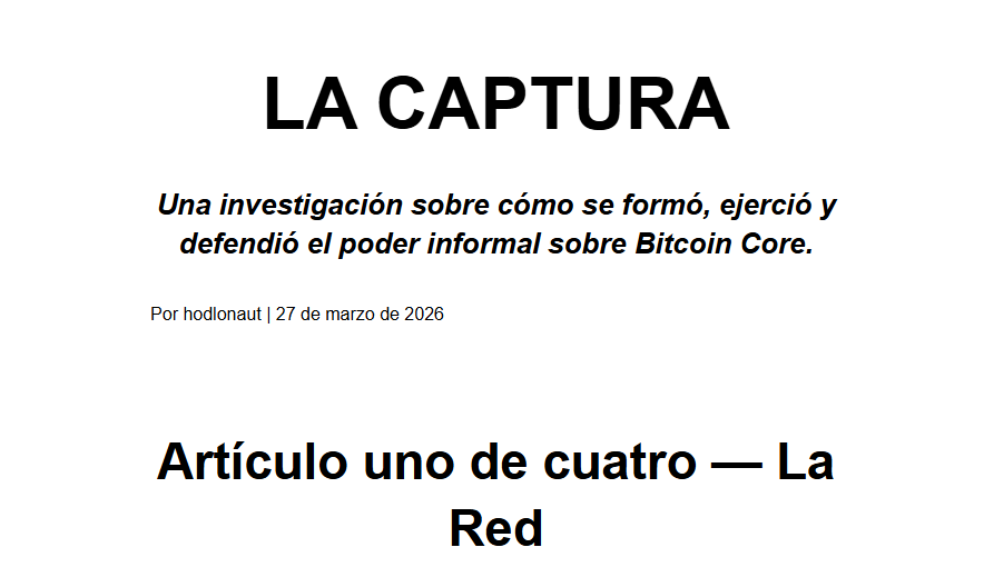 Captura de pantalla de un informe sobre el desarrollo de Bitcoin Core.