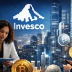 Ejecutivos analizan activos digitales y criptomonedas con enfoque en tokenización financiera de Invesco.