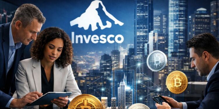 Ejecutivos analizan activos digitales y criptomonedas con enfoque en tokenización financiera de Invesco.