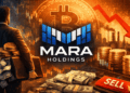 Una persona viendo el logo de MARA Holdigins.