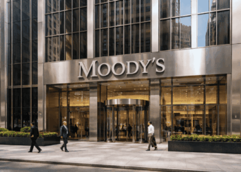 Edificio corporativo de Moody's (imagen generada con inteligencia artificial).