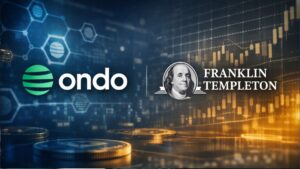 El logo de Ondo Finance junto al de Franklin Templeton.
