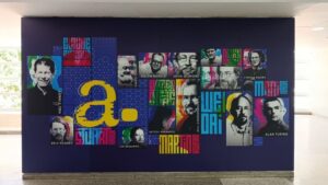 Fotografía del mural revelado en la UCAB.