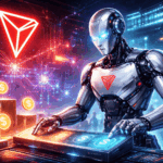 Imagen de un robot de TRON automatizando pagos en la red.