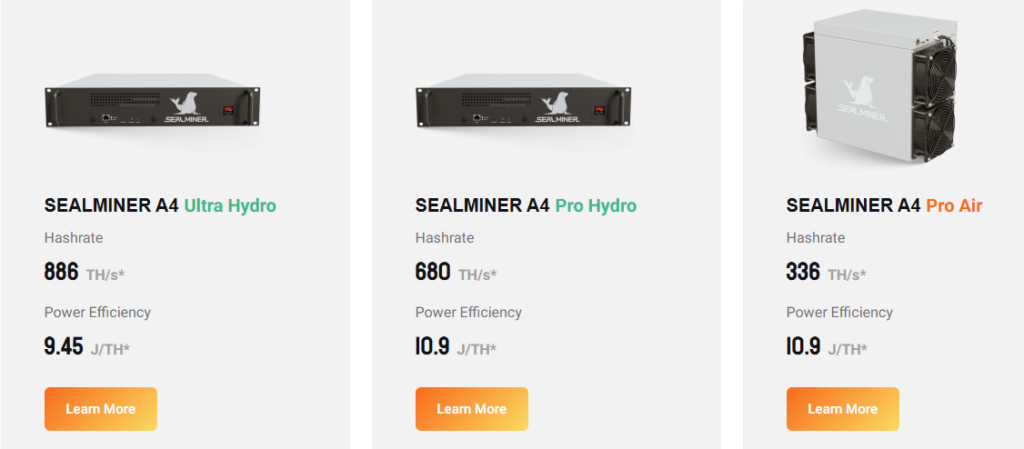 Datos de la nueva serie de mineros de Bitdeer.