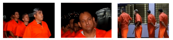 Images of a group of people detained for their participation in the PDVSA-Cripto plot. People wear orange panties.