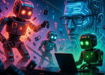 Robots de IA operando de forma descentralizada.