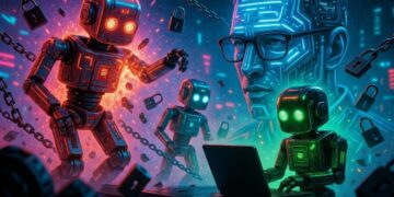 Robots de IA operando de forma descentralizada.