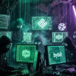 Hackers operando en una cueva e intentando atacar al exchange Bybit.
