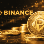 Imagen del token de oro PAXG junto al logo de Binance, representando su incorporaciรณn al sistema de Proof of Reserves.