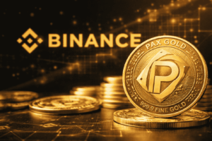 Imagen del token de oro PAXG junto al logo de Binance, representando su incorporación al sistema de Proof of Reserves.