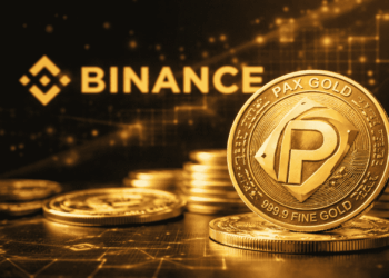 Imagen del token de oro PAXG junto al logo de Binance, representando su incorporación al sistema de Proof of Reserves.