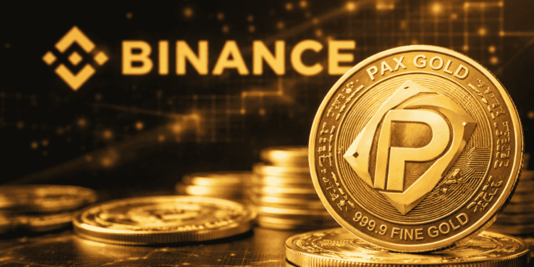 Imagen del token de oro PAXG junto al logo de Binance, representando su incorporación al sistema de Proof of Reserves.