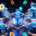 Bloques de Bitcoin procesando transacciones.