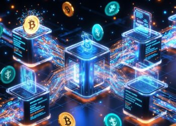 Bloques de Bitcoin procesando transacciones.