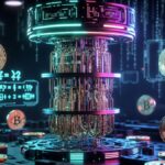 Una computadora cuántica atacando monedas de BTC y de ETH.