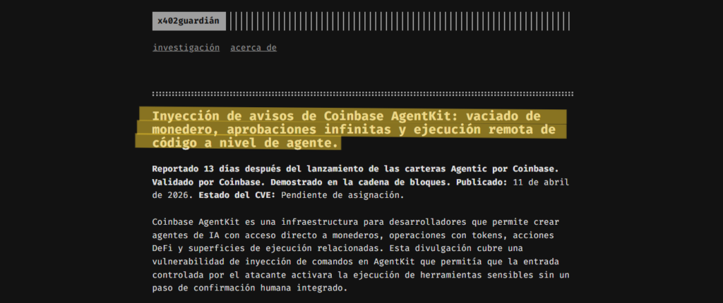 Artículo de investigación de fallas en agentes de IA de Coinbase.