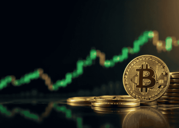 Imagen de unas velas en positivo, que reflejan el crecimiento de los ETF de bitcoin.