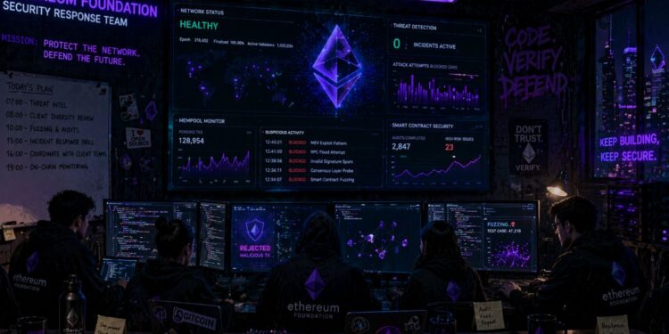 Un equipo de seguridad evitando ataques y hackeos.