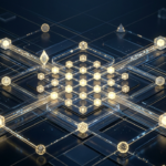 Imagen que ilustra la red de BNB Smart Chain, con una figura del logo de Ethereum.