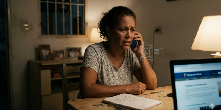 Mujer con cara de preocupación atiende una llamada telefónica.