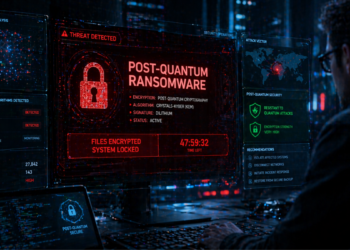 Un hacker operando con sus equipos postcuánticos.