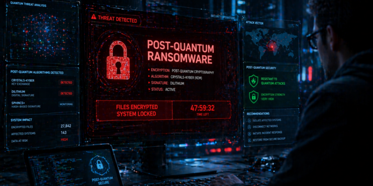 Un hacker operando con sus equipos postcuánticos.