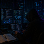 Un hacker operando para atacar sistemas digitales.
