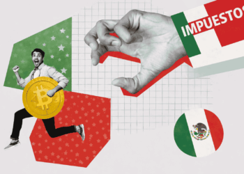 Descripción gráfica del pago de impuestos de criptomonedas.