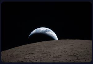 Una imagen de la Luna captada por la nave Artemis.