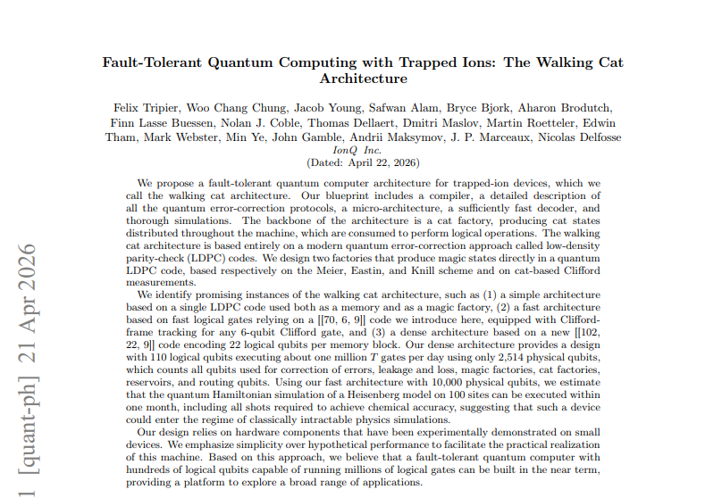 Cover of a study by the company IonQ on quantum.