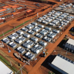 Vista aérea de la granja minera de Bitcoin de HIVE en en Yguazú, Paraguay.