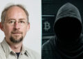 Foto de Adam Back a lado de una persona anónima que sería Satoshi Nakamoto.